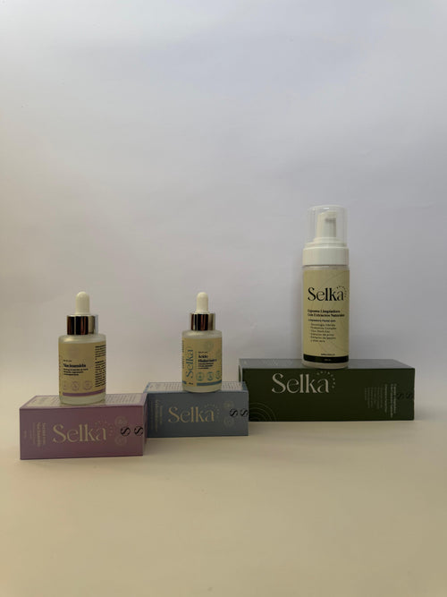 Kit Completo Niacinamida + Acido Hialuronico + Espuma Limpiadora